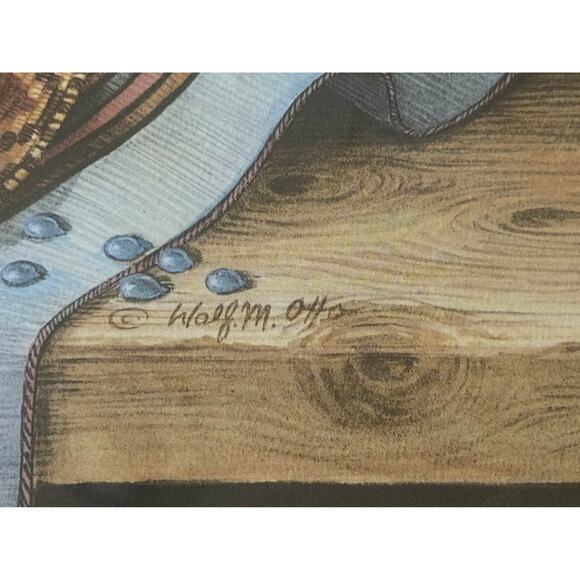 Wolf M. Otto Vtg Native American Southwestern Pottery Navajo Framed Art Print - Picture 4 of 5